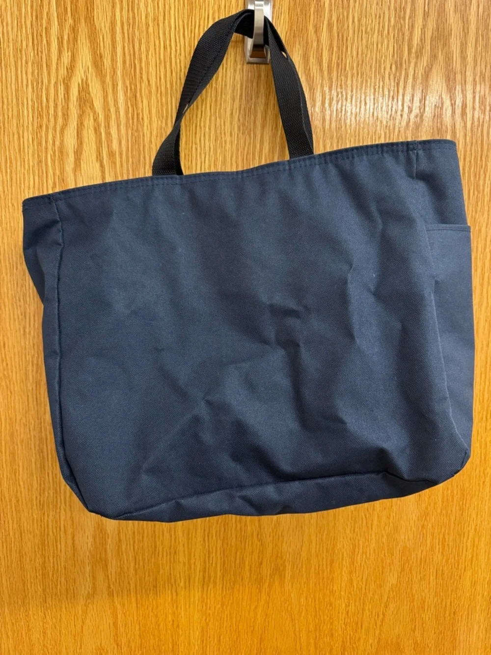Embroidered Navy Tote with Gold & White 'Ava' Monogram - Picture 3 of 6